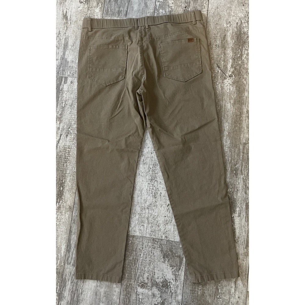 Plaid & Plain Men's Skinny Stretchy Khaki Pants  Slim Fit‎ Slacks  36Wx28L - Picture 2 of 8